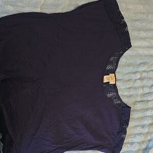 Eyelash Couture Deep Blue Lace Top